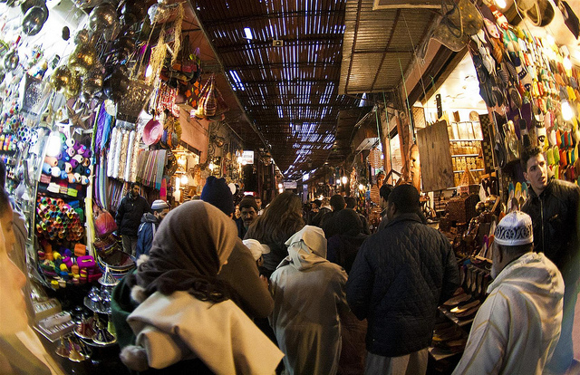 Zoco de MArrakech, uno de los zocos más famosos