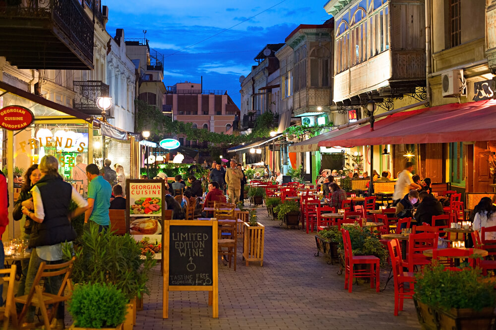 Zona de ocio en Tiflis