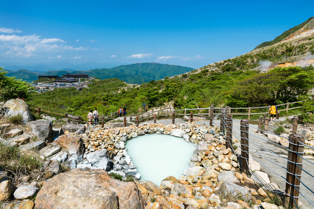 Aguas termales en Hakone, en Japón