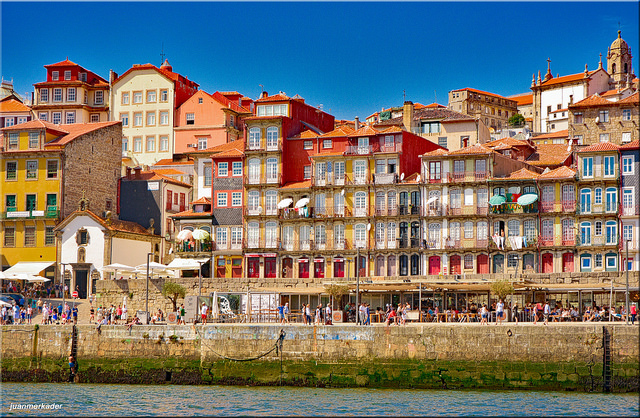 Barrio de la Ribeira en Oporto