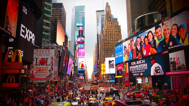 Carteles en Times Square