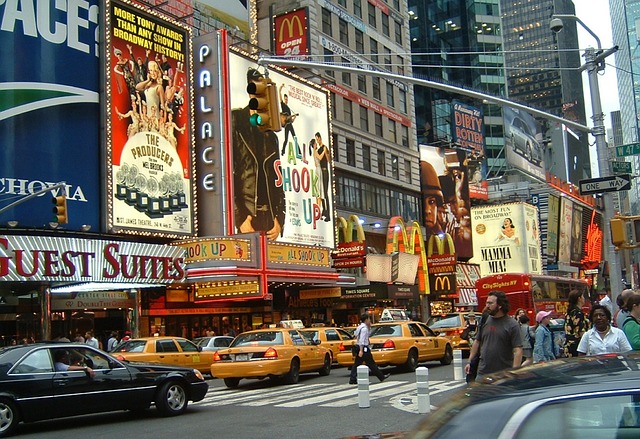Carteles en Times Square