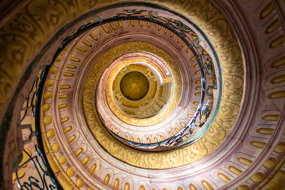 Escaleras dela abadía de Melk en Austria