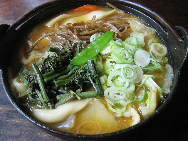 Houtou, plato típico en el monte Fuji