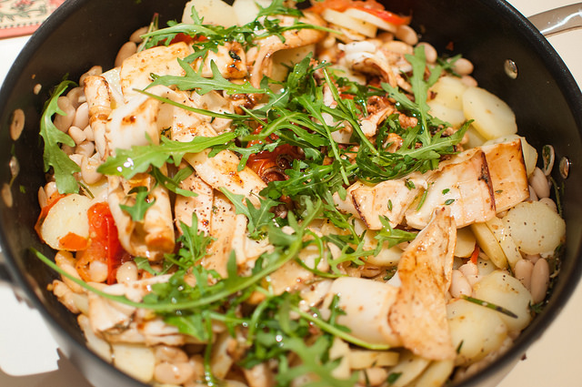 Lulas Grelhadas, plato para comer en Aveiro