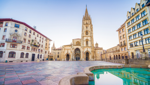 Mapa de Asturias. Oviedo