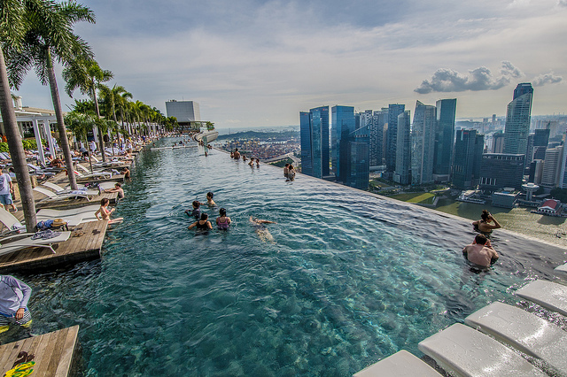 Piscina del Marina Bay Sands en Singapur
