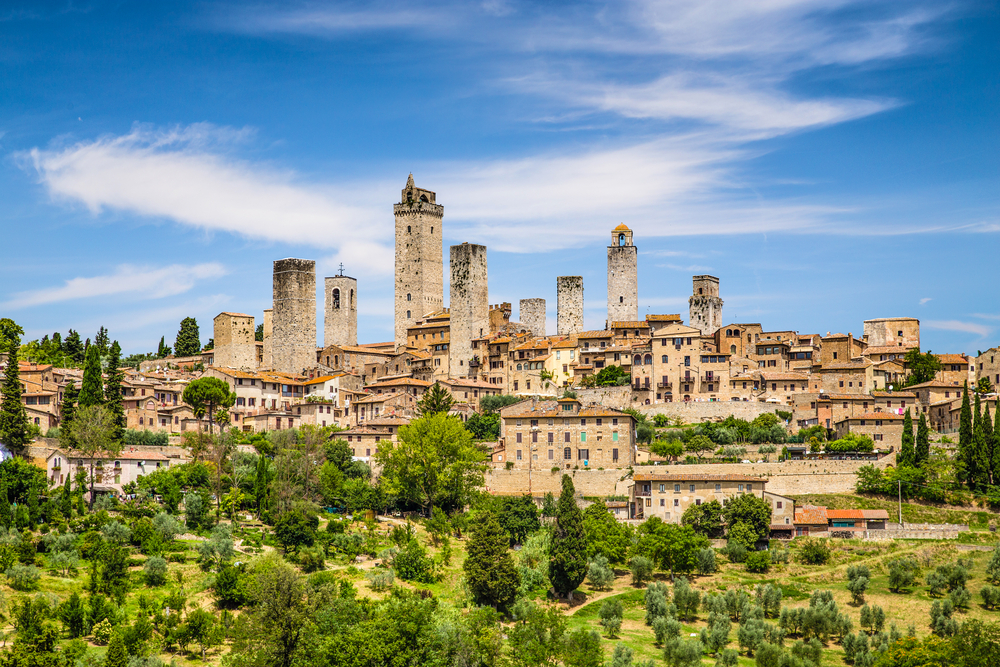 Vista de San Gimignano en la Toscana