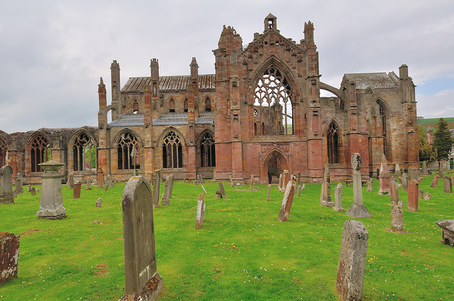 Abadía Melrose en Escocia