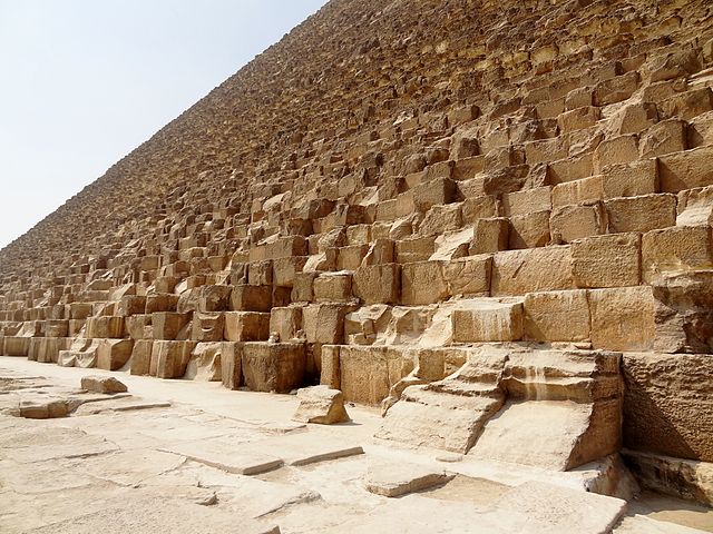 Detalle de los bloques de la pirámide de Guiza
