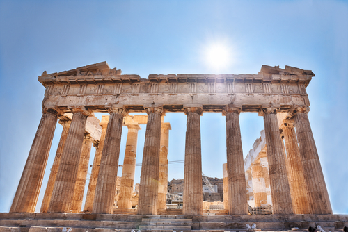 Frontal del Partenón de Atenas