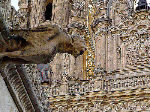 Gárgola en la casa de las Conchas de Salamanca
