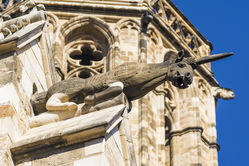 Gárgola en la Plaza del Rey de Barcelona