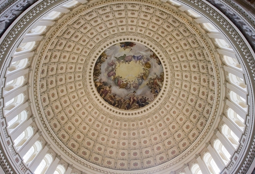 Interio de la cúpula del Capitolio de Washington