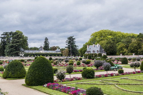 Jardín en el castillo de Chenonceau