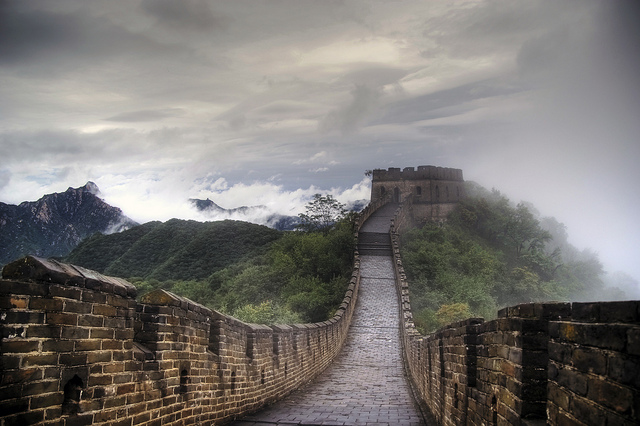 Pasillo en la Gran Muralla China