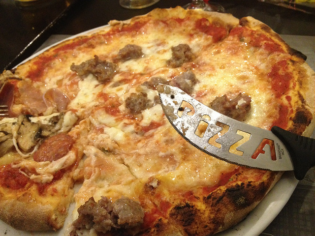 Pizza tradicional en Pisa