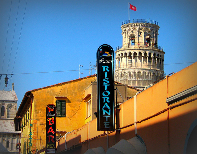 Sonde comer en Pisa, imagen de un restaurante