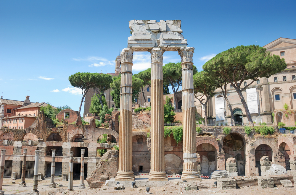 Columnas del templo de Cástor en el Foro Romano