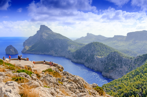 Vistas del Cabo Formentor en Mallorca