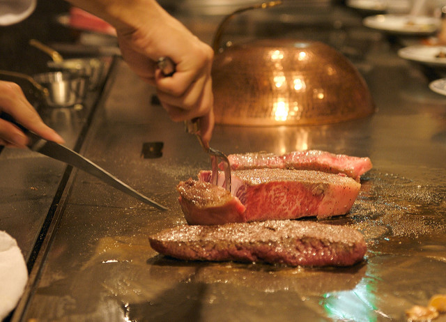 Carne de ternera de Kobe a la brasa