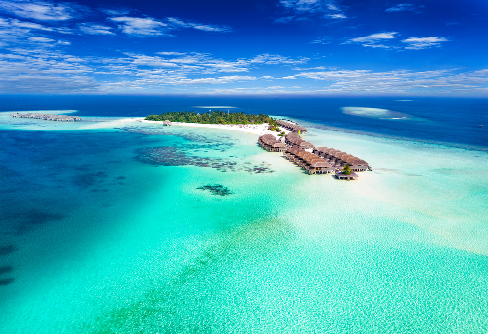 Resort en Maldivas, uno de los destinos para una luna de miel
