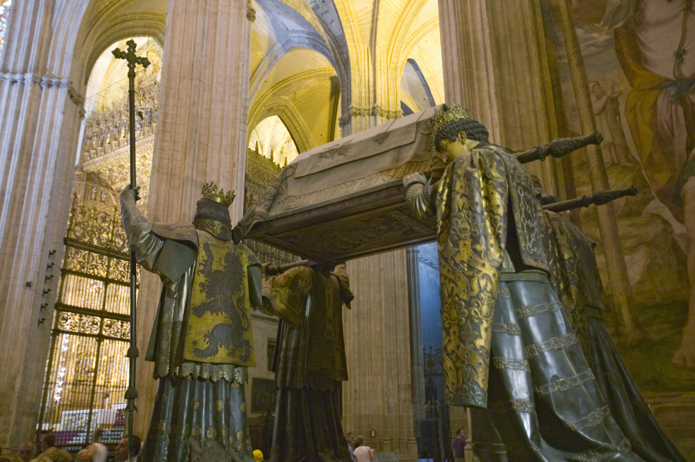 Mausoleo de colón en la catedral de Sevilla