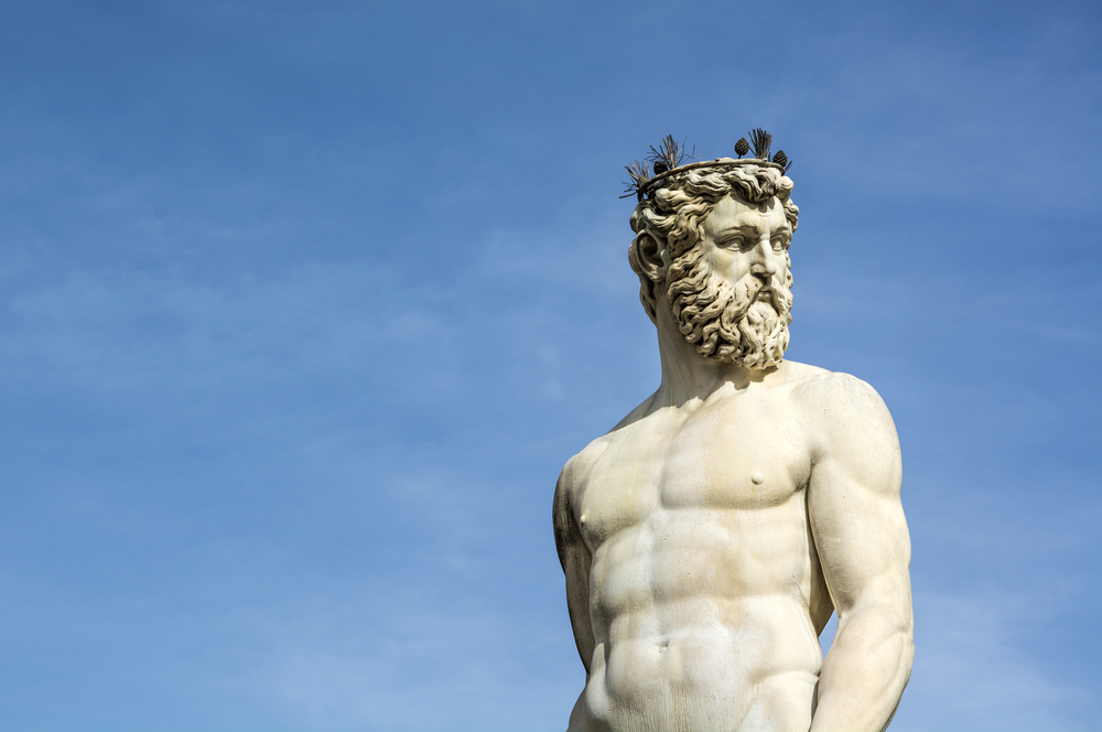 Rostro de Neptuno en la fuente