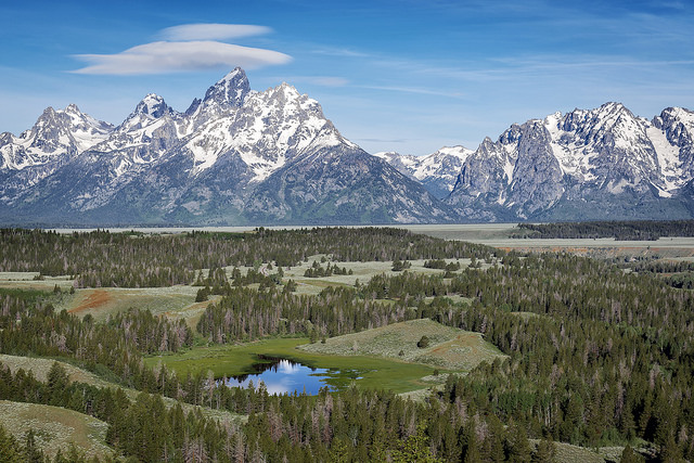 Parque Nacional Grand Teton en Estados unidos