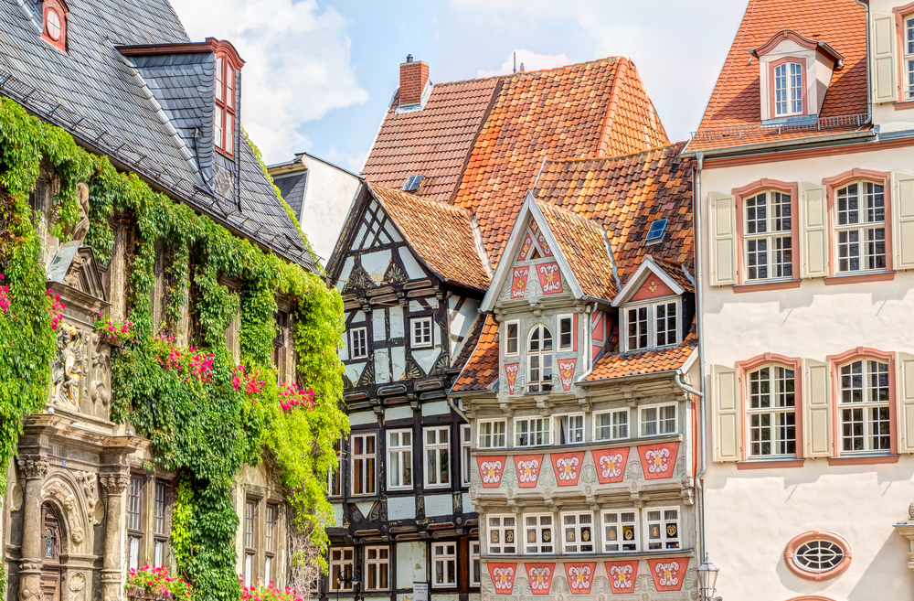 Casas típicas de Quedlinburg en Alemania