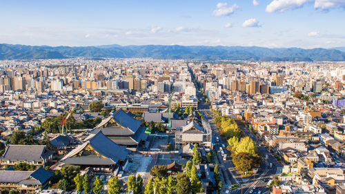 Guía básica de Kioto, vista de la ciudad