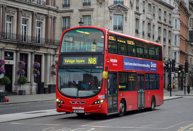 Autobús hacia Trafalgar Square