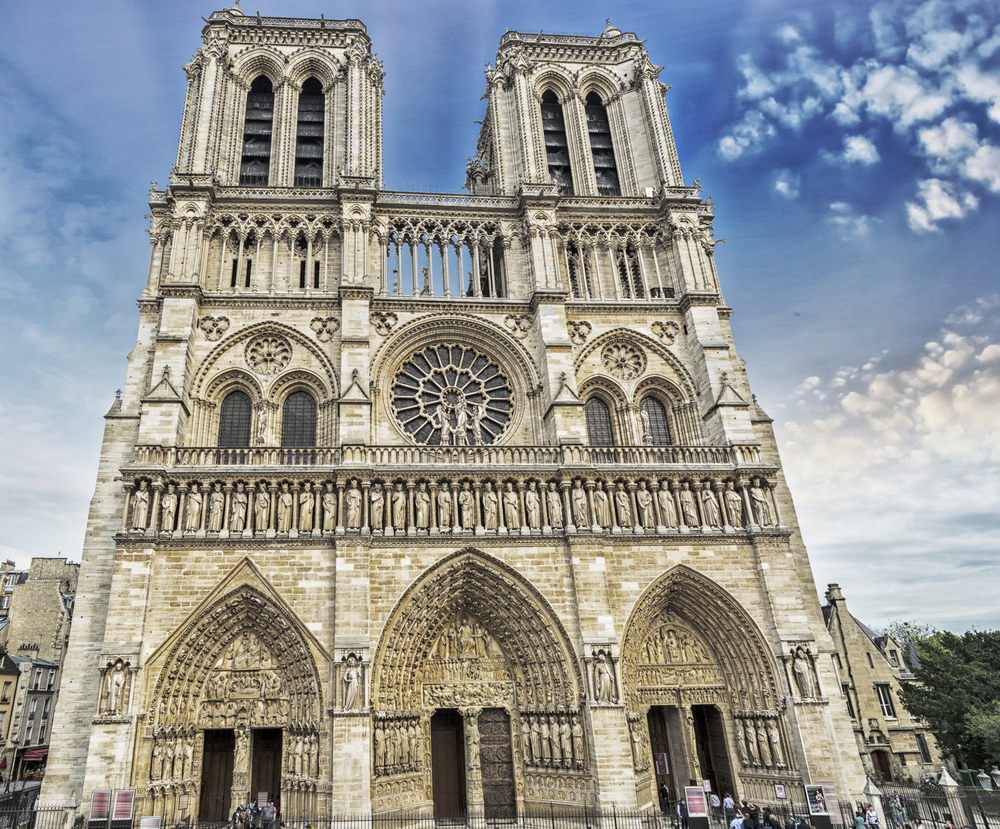Fachada principal de la catedral de Notre Dame