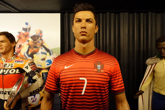 Critiano Ronaldo en el Museo de Cera de Madrid