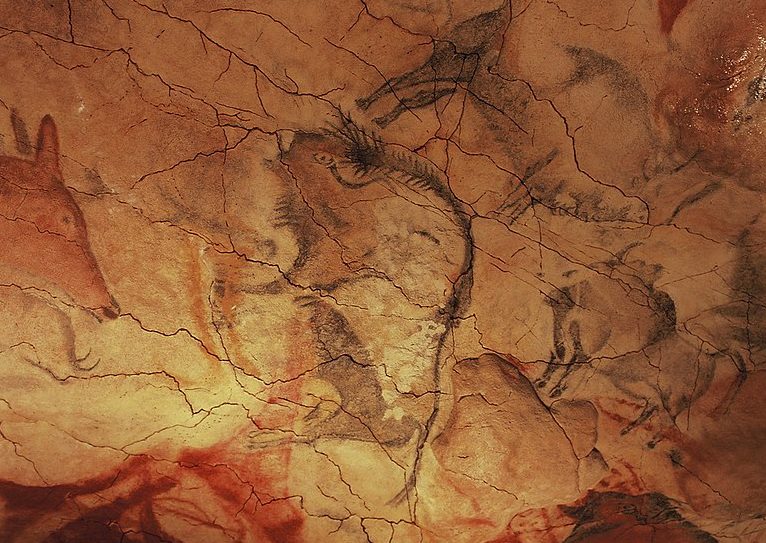 Dibujos en la cueva de Altamira