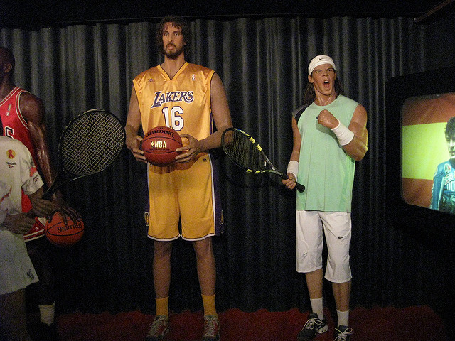 PAu Gasol en el Museo de Cera de Madrid