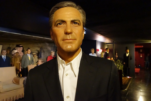 Georeg Clooney en el Museo de Cera de Madrid