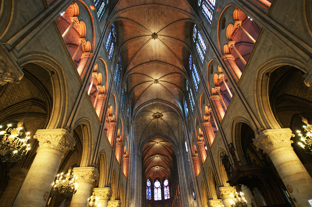Interior de la catedral de Notre Dame
