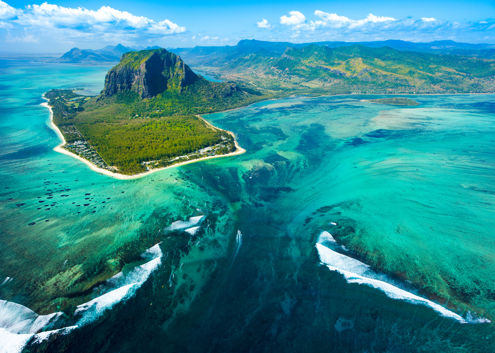 Vista de Le Morne en Isla Mauricio