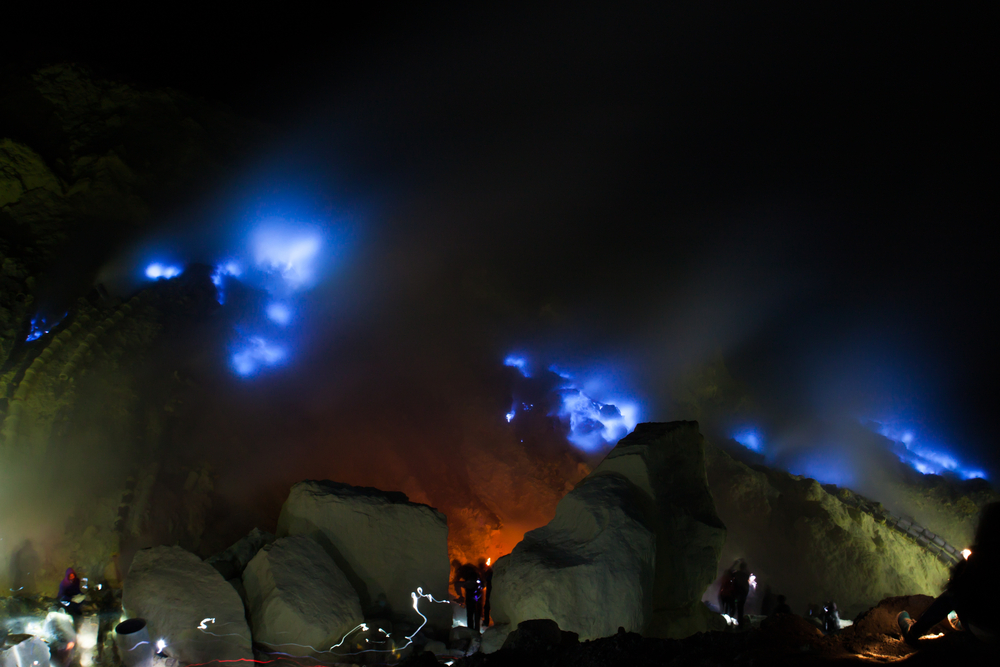 Kawah Ijen en Indonesia