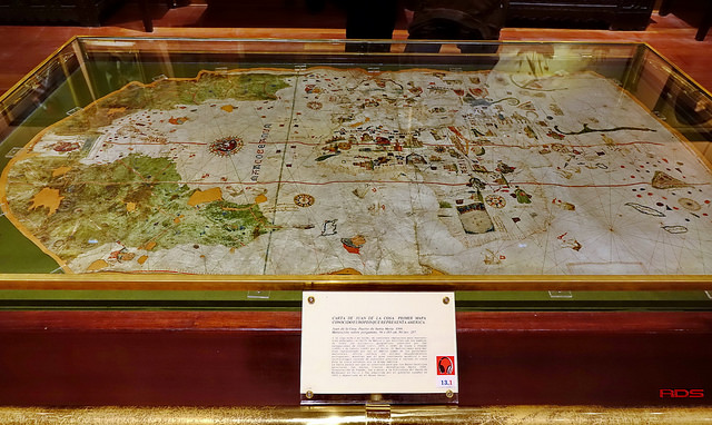 Mapa de Juan de la Cosa en el Museo Naval