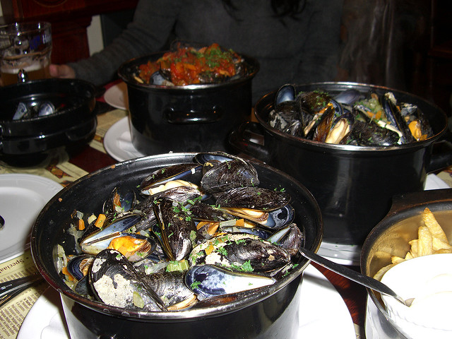 Mejillones en Brujas