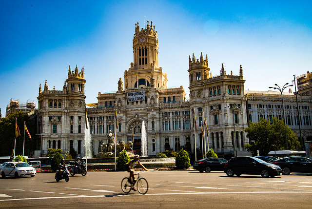 Madrid en bici, Plaza de Cibeles