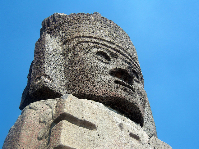 Rostro de un Atlante de Tula