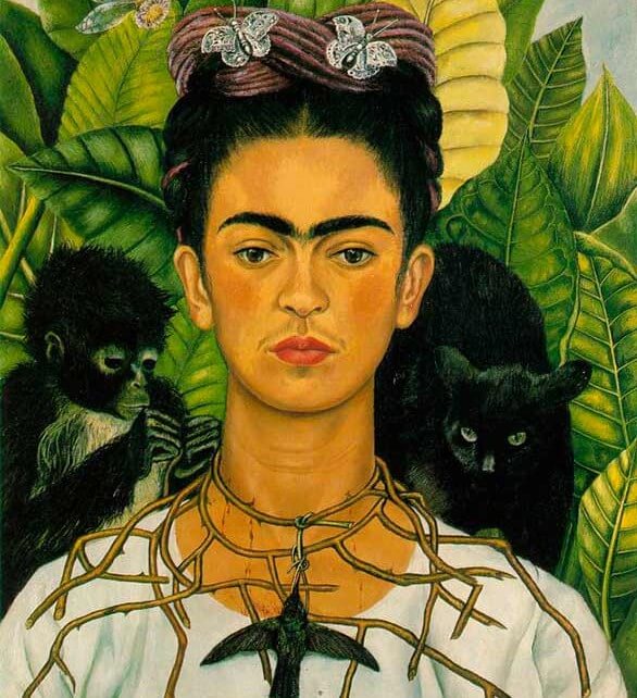 "Autorretrato con collar de espinas" de Frida Kahlo