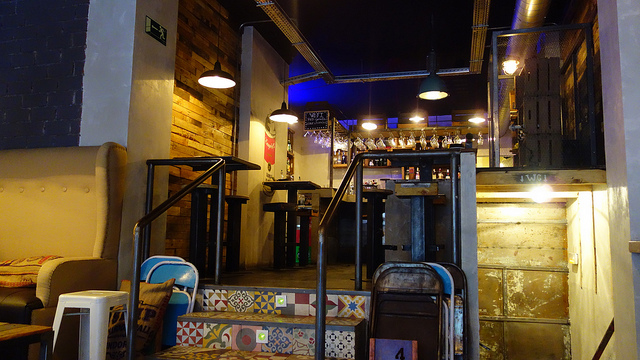 Bar en el barrio de Malasaña en Madrid
