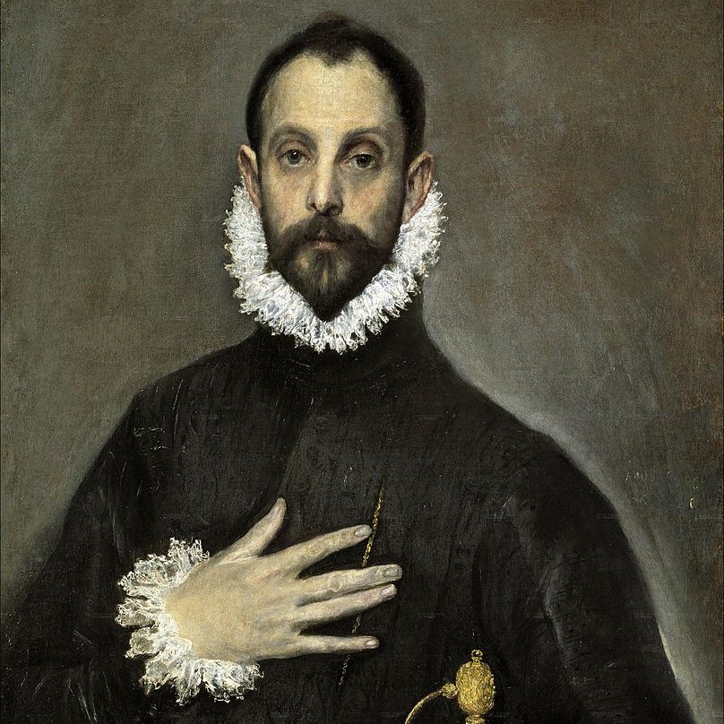 el caballero de la mano en el pecho del Greco