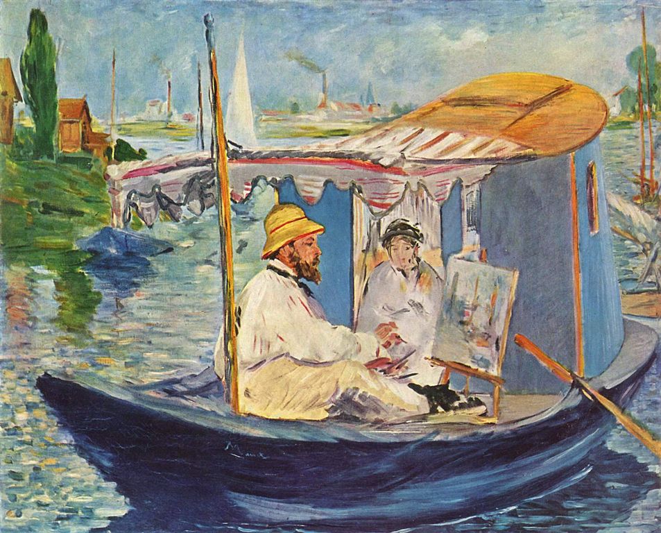 Monet en su barca, de Edouard Manet