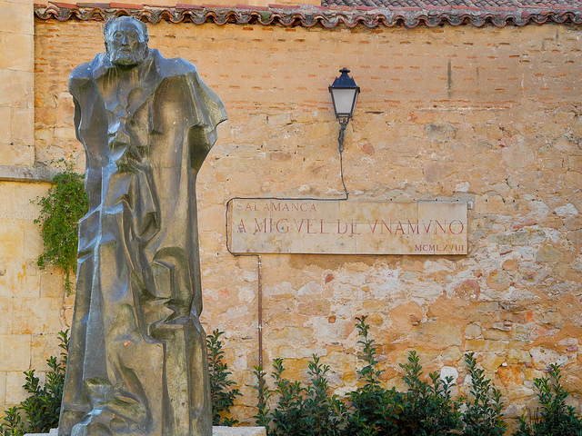 Estatua deMiguel de Unamuno en Salamanca