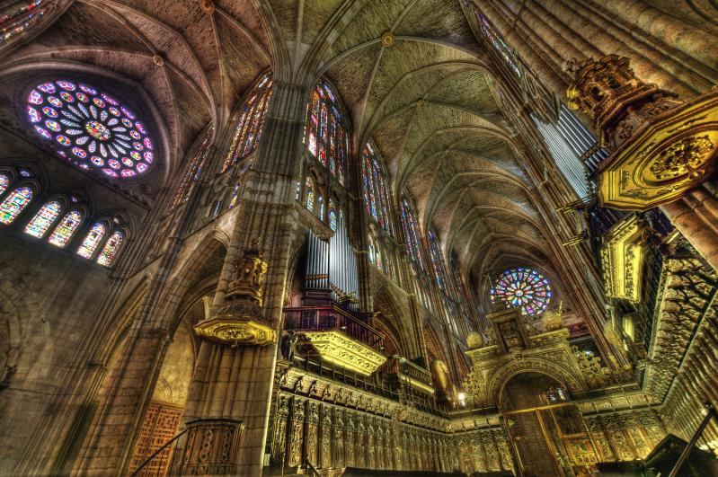 Interior de la catedral de León 